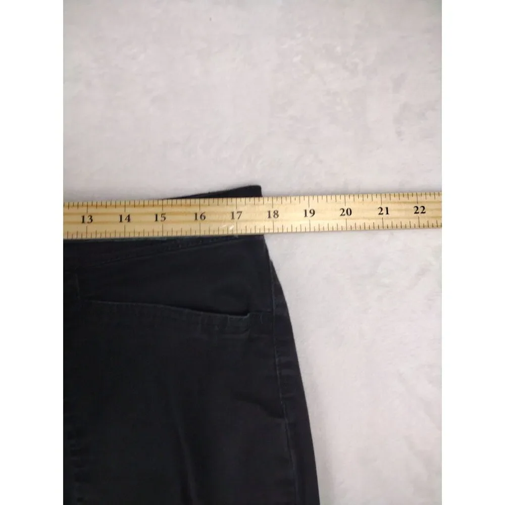 Gloria Vanderbilt Amanda Tapered Pants Black Mid Rise Size 14‎ Stretch Cotton